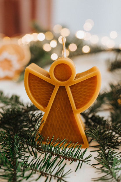 Świeca z wosku pszczelego - Aniołek