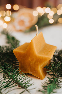Świeca z wosku pszczelego - gwiazdka