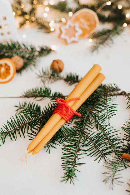 Świeca z wosku pszczelego - prosta