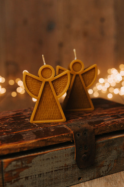 Świeca z wosku pszczelego - Aniołek