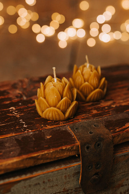 Świeca z wosku pszczelego - lilia