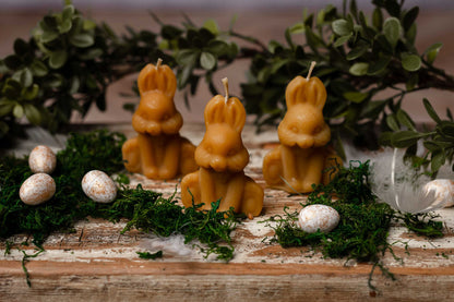 Świeca z wosku pszczelego - Królik Duży