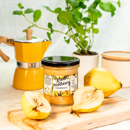 Krem miodowy z pigwą