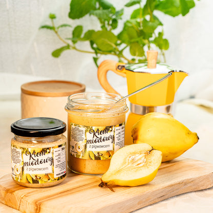 Krem miodowy z pigwą