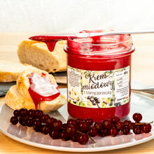 Krem miodowy z czarną porzeczką