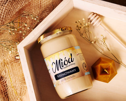 Miód Kremowany z pyłkiem kwiatowym 980 gram