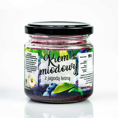 Krem miodowy z jagodą leśną