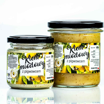Krem miodowy z pigwą