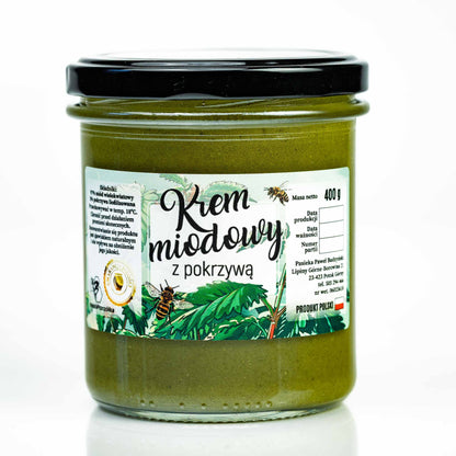 Krem miodowy z pokrzywą