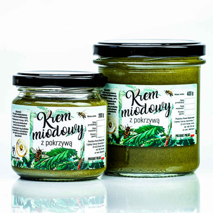 Krem miodowy z pokrzywą
