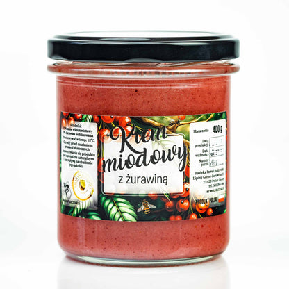 Krem miodowy z żurawiną