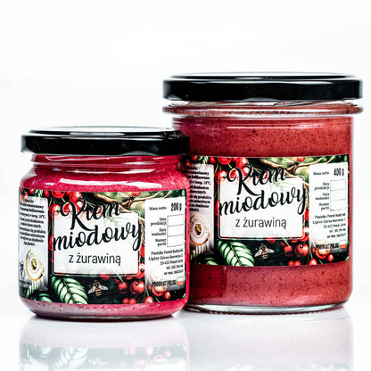 Krem miodowy z żurawiną