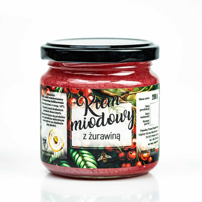 Krem miodowy z żurawiną