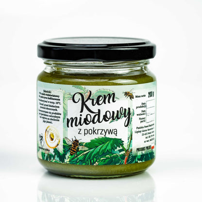 Krem miodowy z pokrzywą